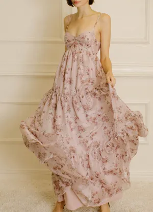 Sleeveless Sweetheart Neckline Empire Waist Maxi Dress