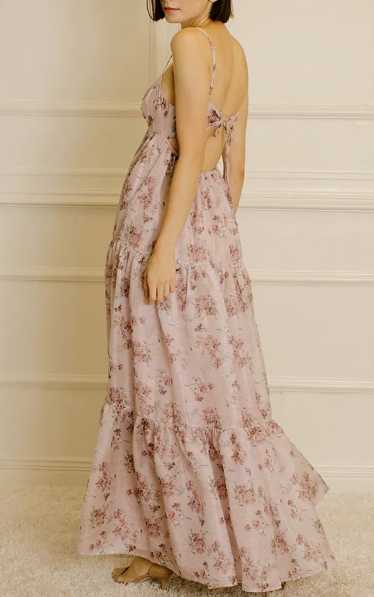 Sleeveless Sweetheart Neckline Empire Waist Maxi Dress