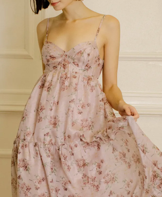 Sleeveless Sweetheart Neckline Empire Waist Maxi Dress