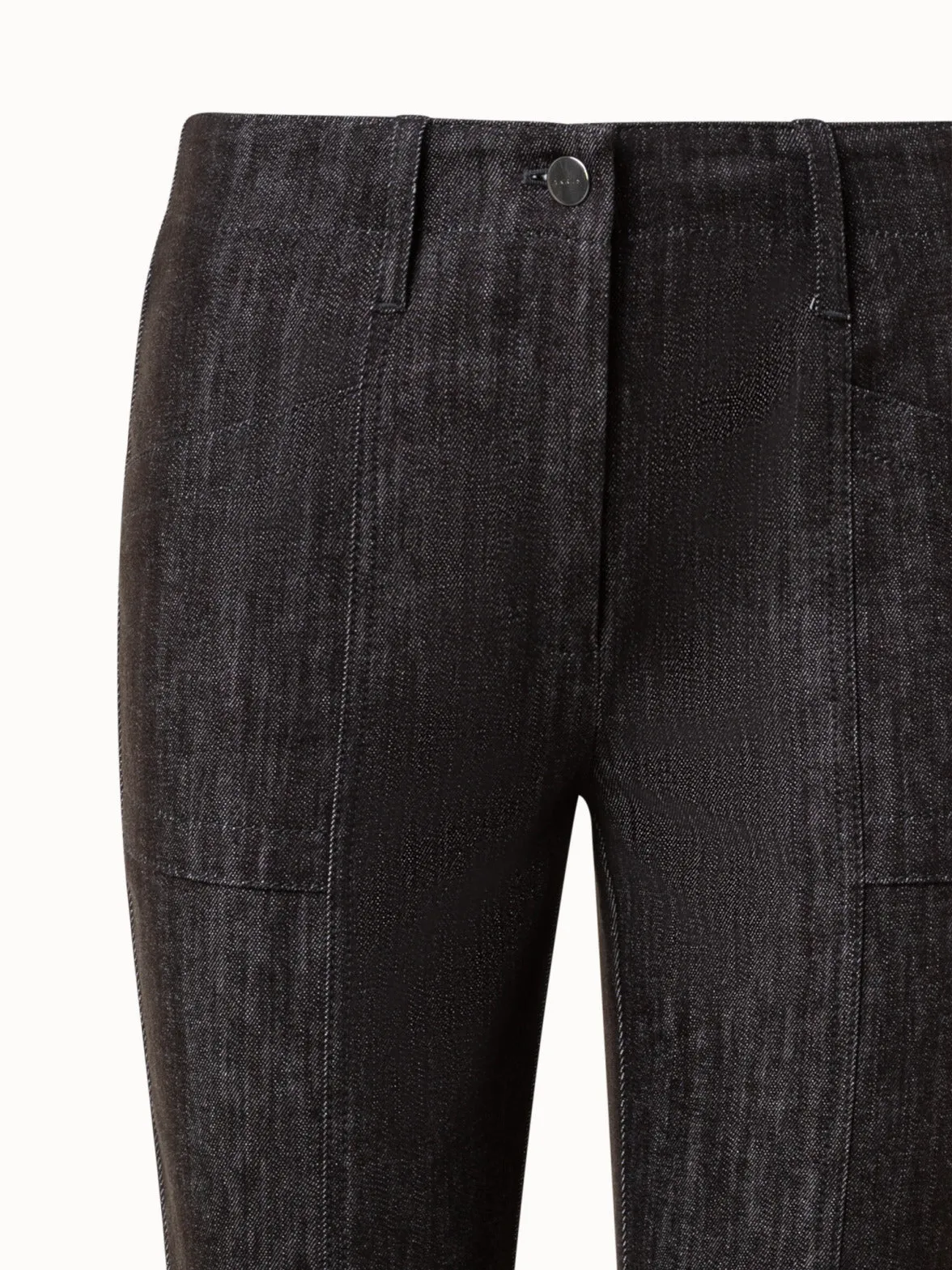 Slim Cotton Denim Stretch Pants