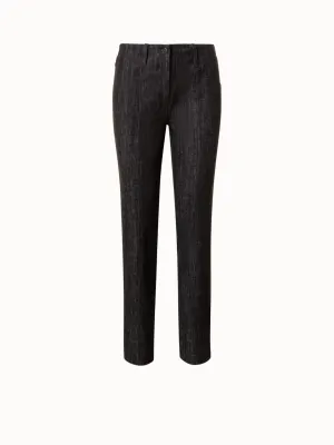 Slim Cotton Denim Stretch Pants
