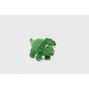 Small Corduroy Triceratops Dinosaur Plush Toy