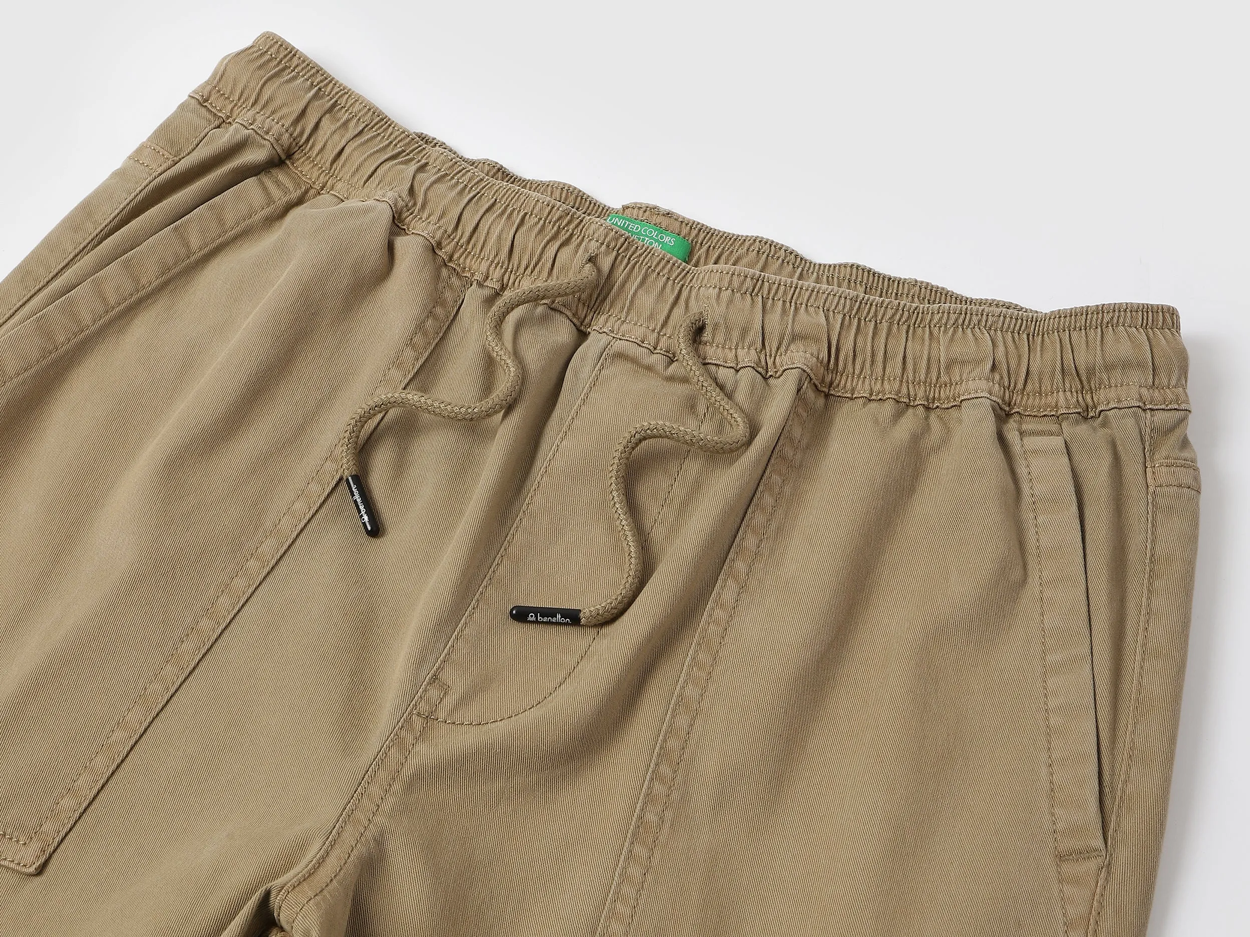 Solid Cargo Fit Cargo Pants