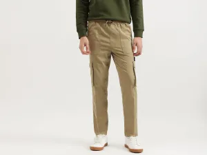 Solid Cargo Fit Cargo Pants