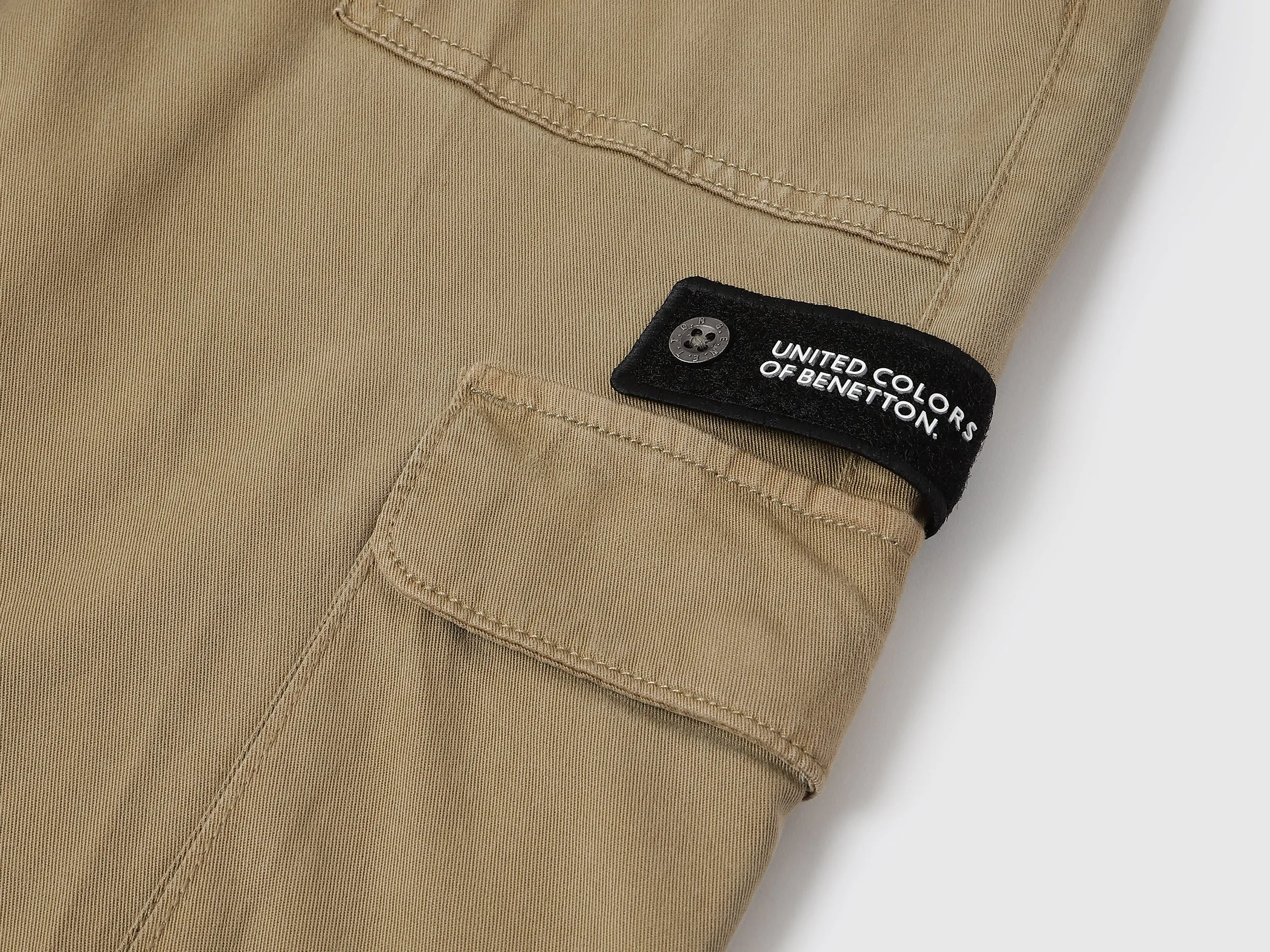 Solid Cargo Fit Cargo Pants