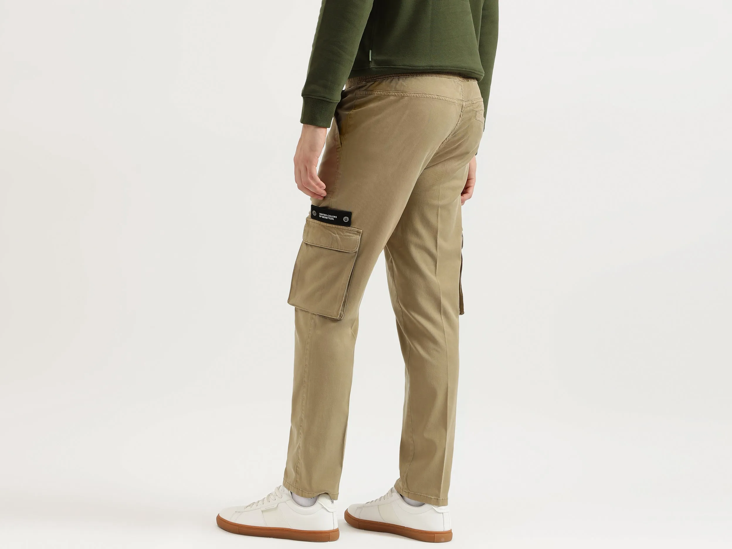 Solid Cargo Fit Cargo Pants