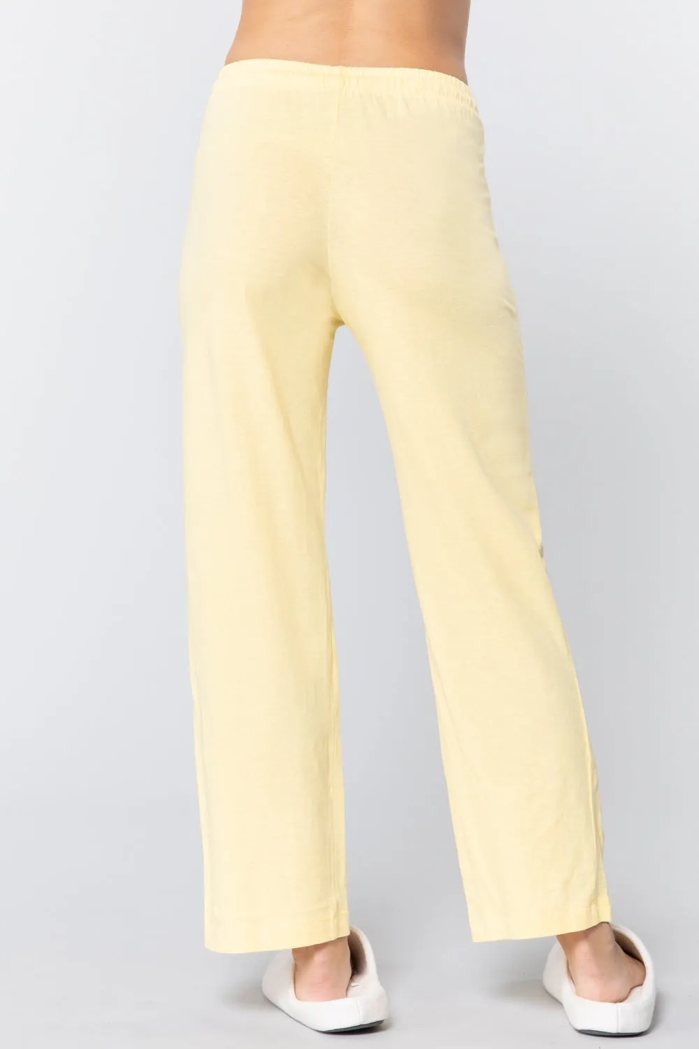 Solid Cotton Pajama Pants