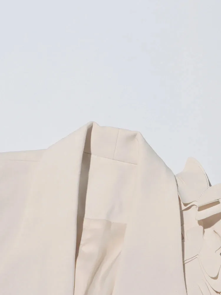 Solid Patchwork Appliques Elegant Blazer