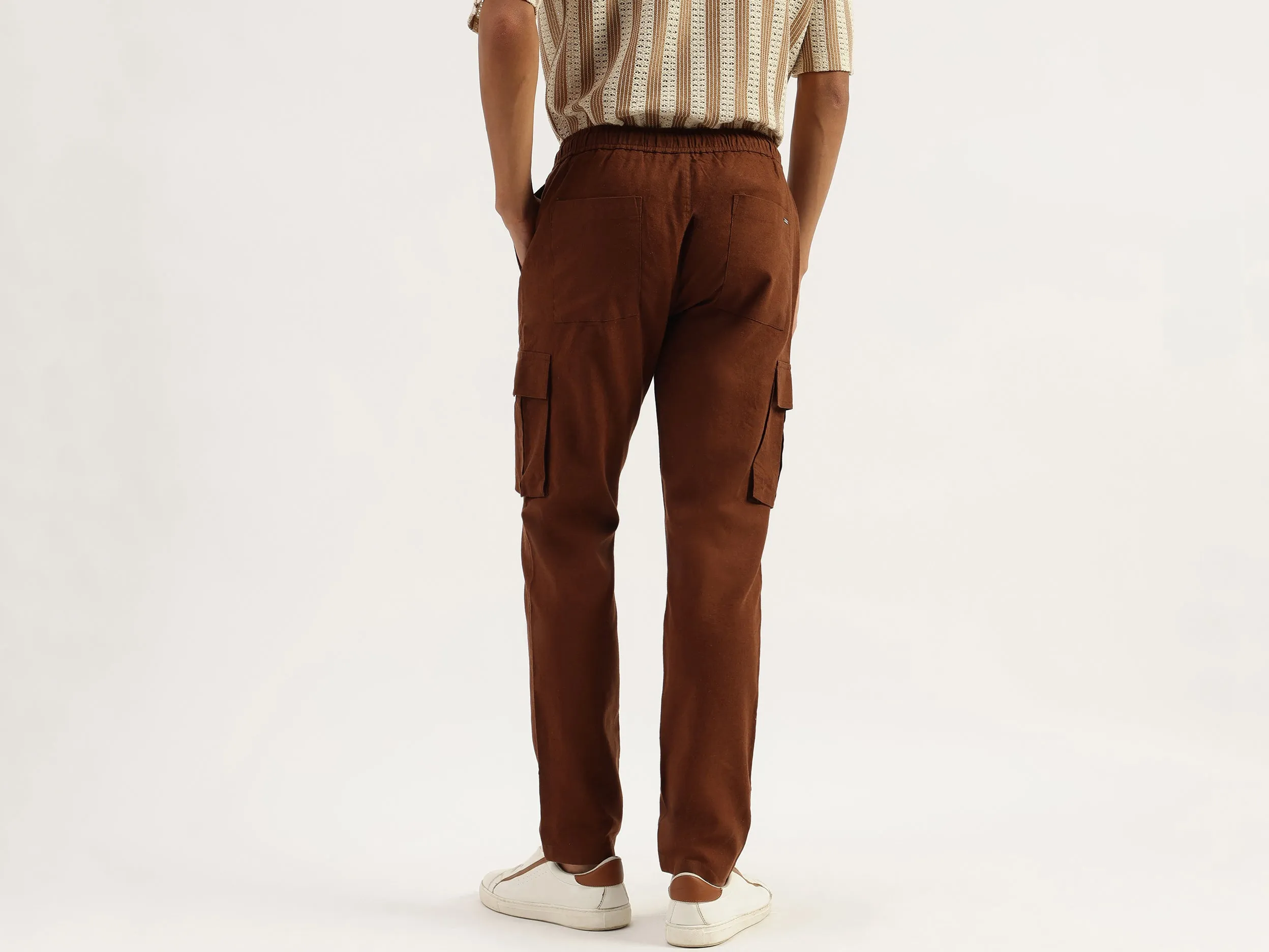 Solid Relaxed Fit Coordinate Cargo Pants