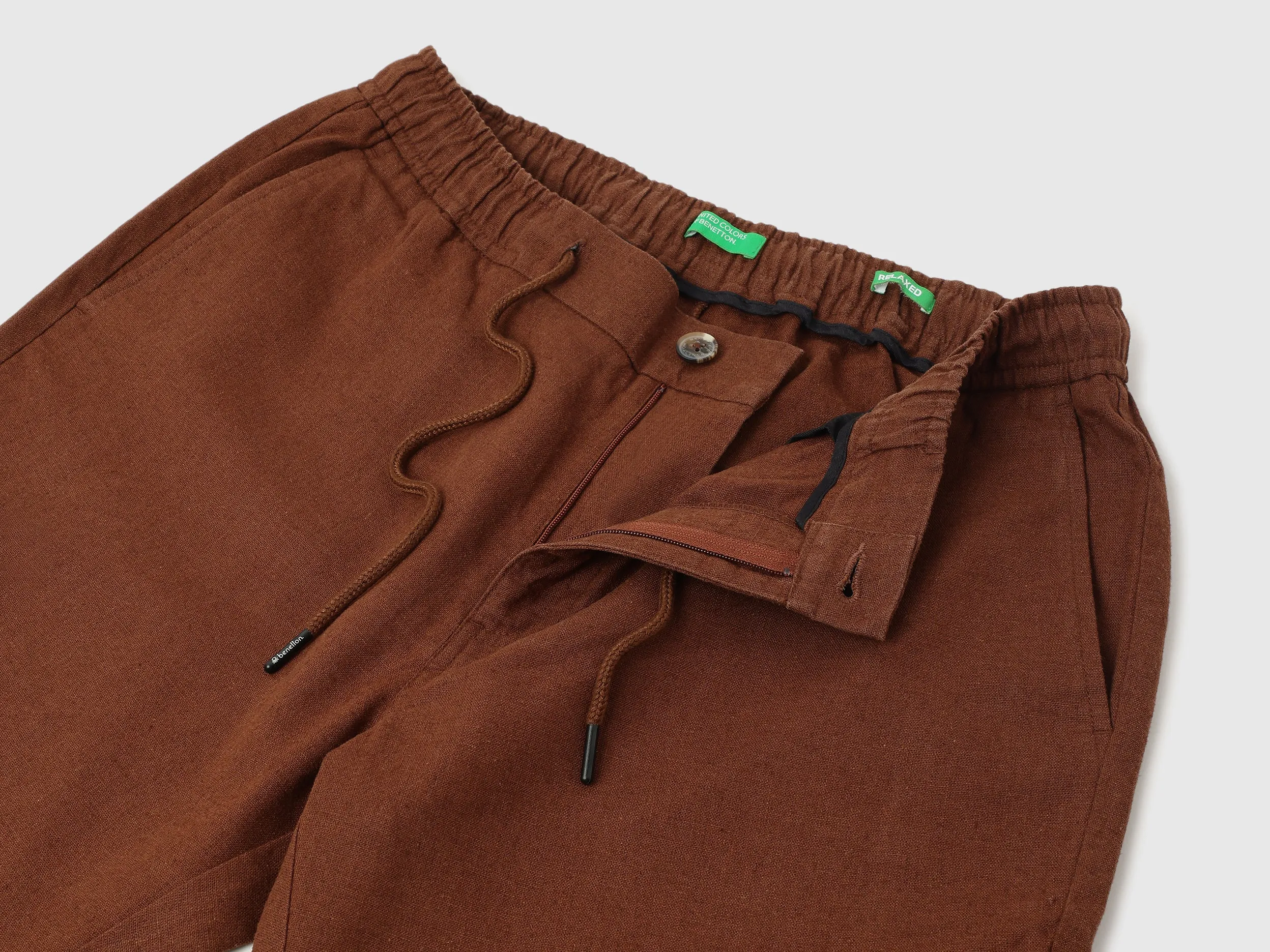 Solid Relaxed Fit Coordinate Cargo Pants