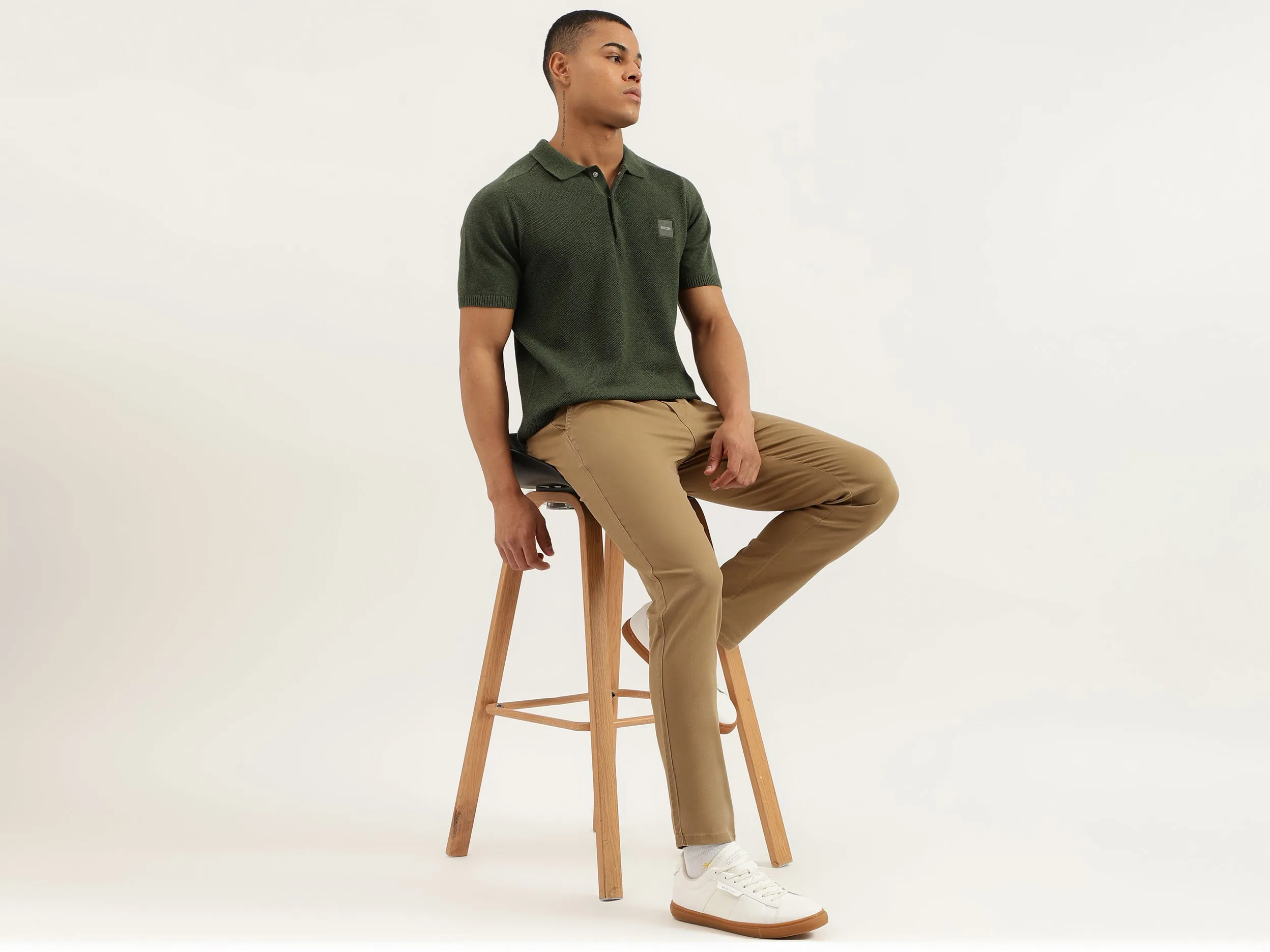 Solid Slim Fit Trousers