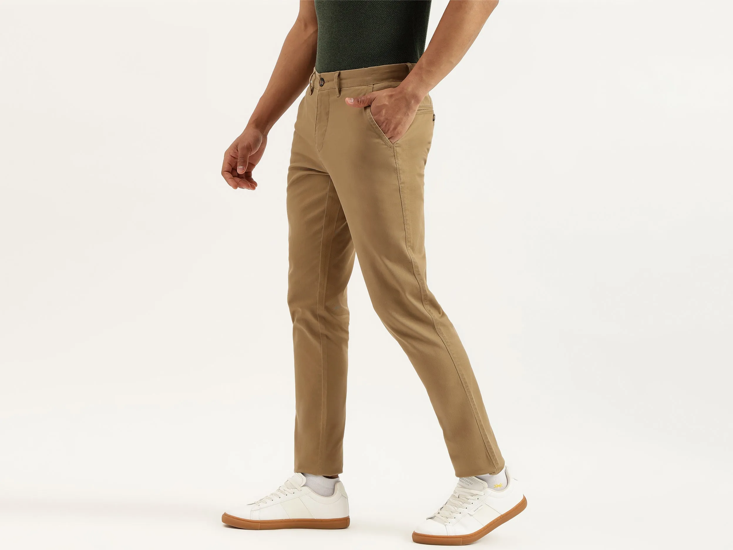 Solid Slim Fit Trousers