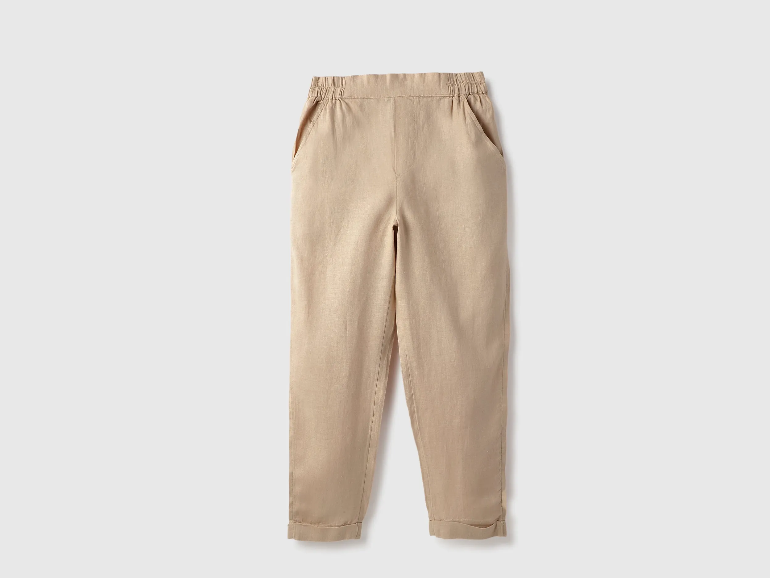 Solid Straight Fit Trousers