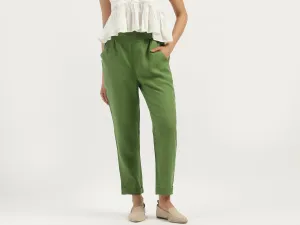 Solid Straight Fit Trousers