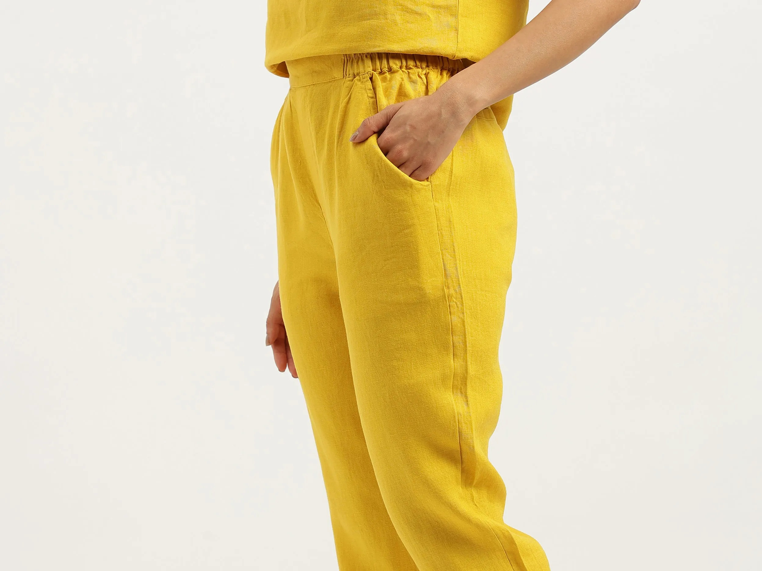 Solid Straight Fit Trousers