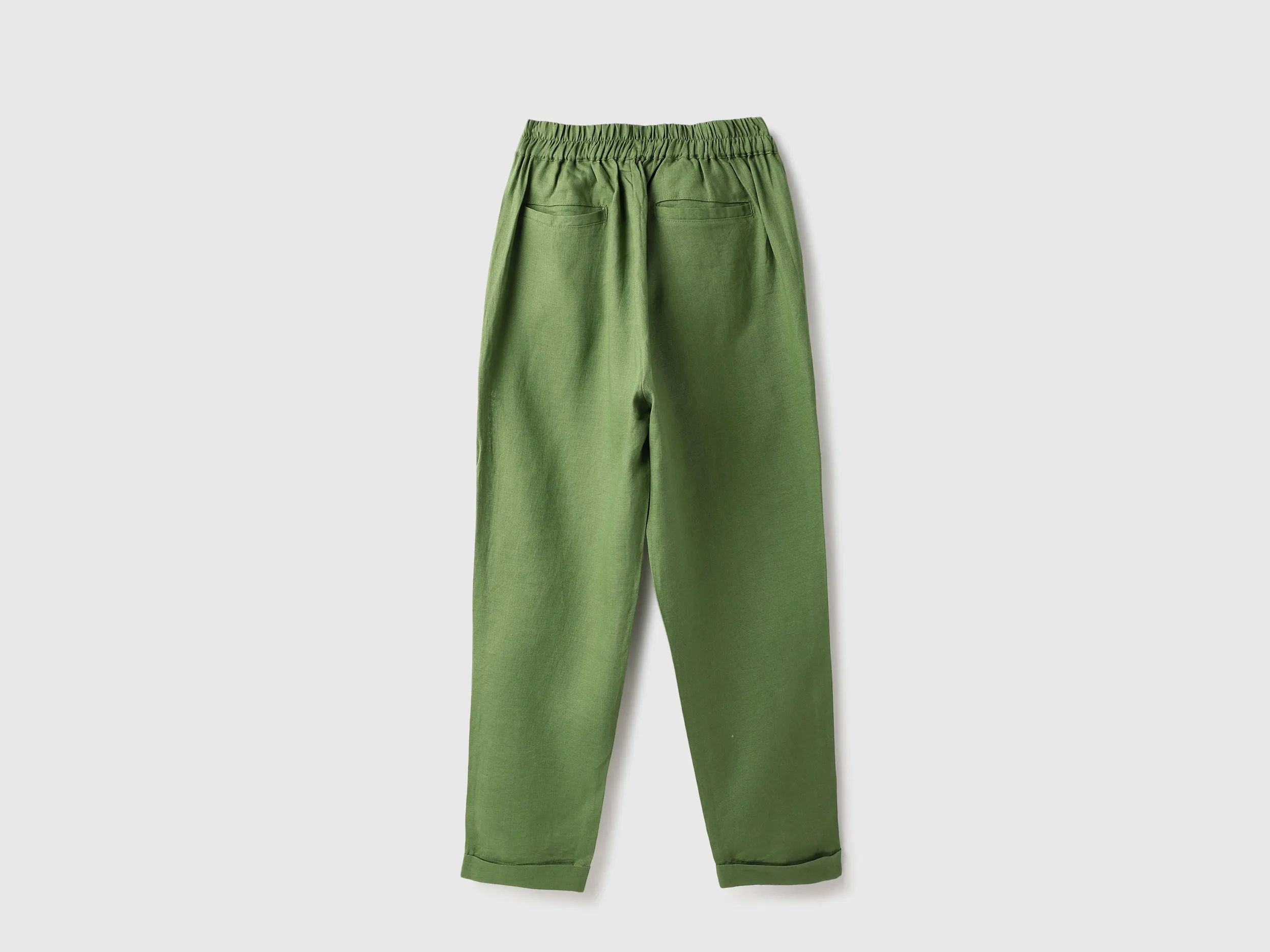Solid Straight Fit Trousers