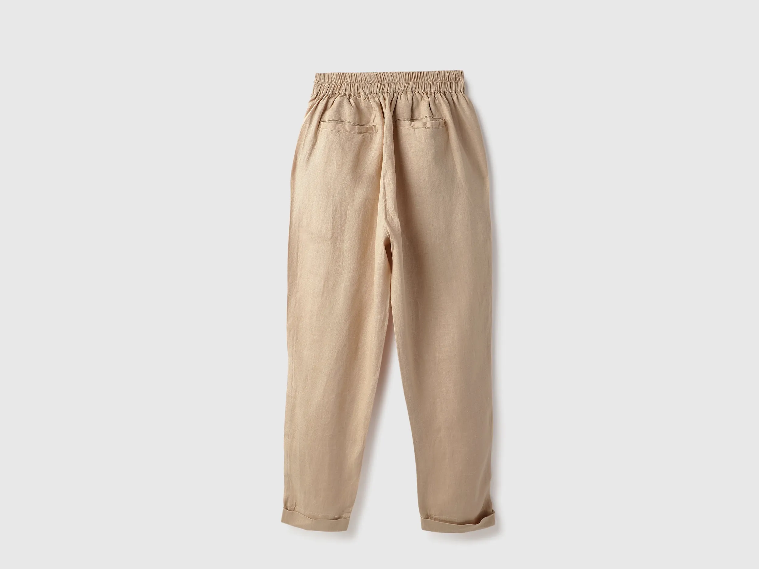 Solid Straight Fit Trousers