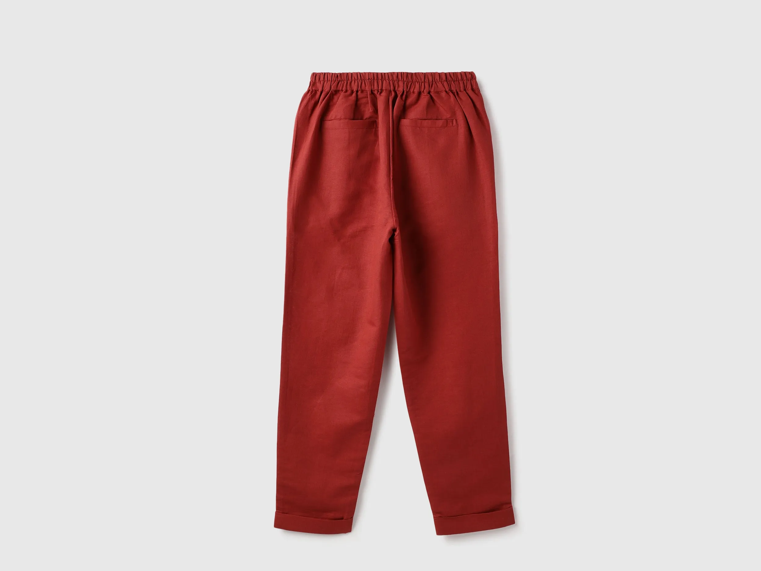 Solid Straight Fit Trousers