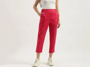 Solid Straight Fit Trousers