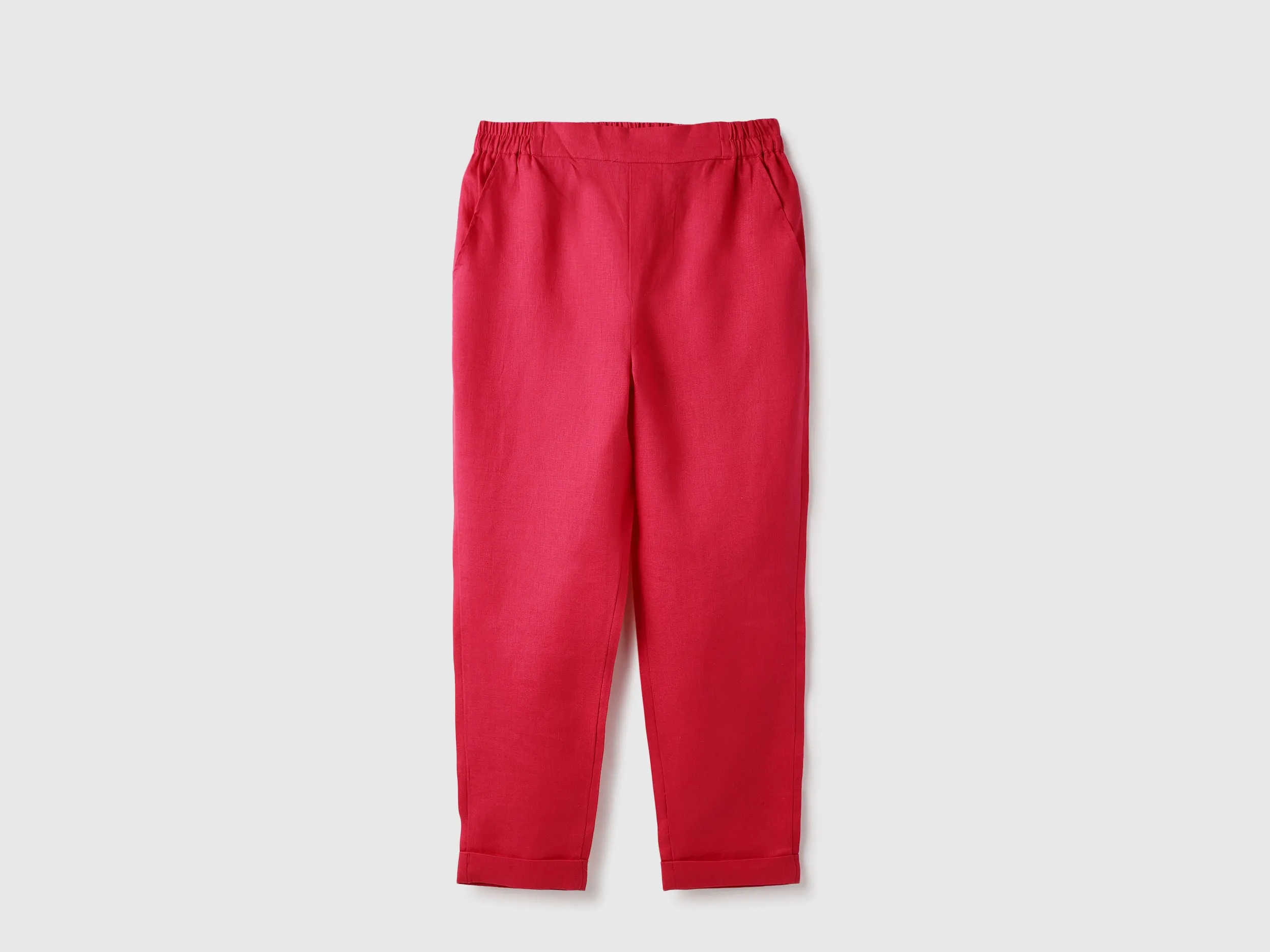 Solid Straight Fit Trousers