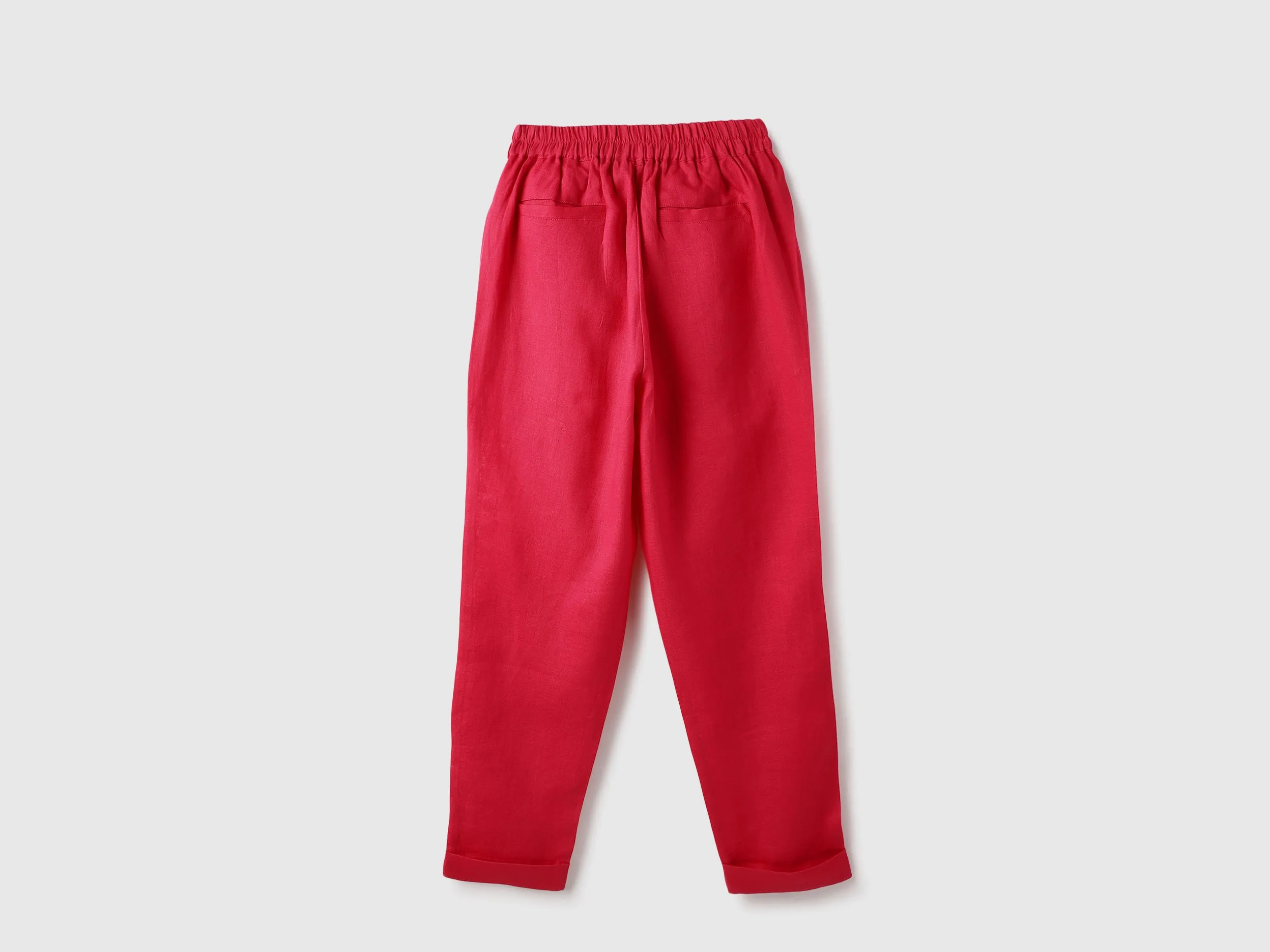 Solid Straight Fit Trousers