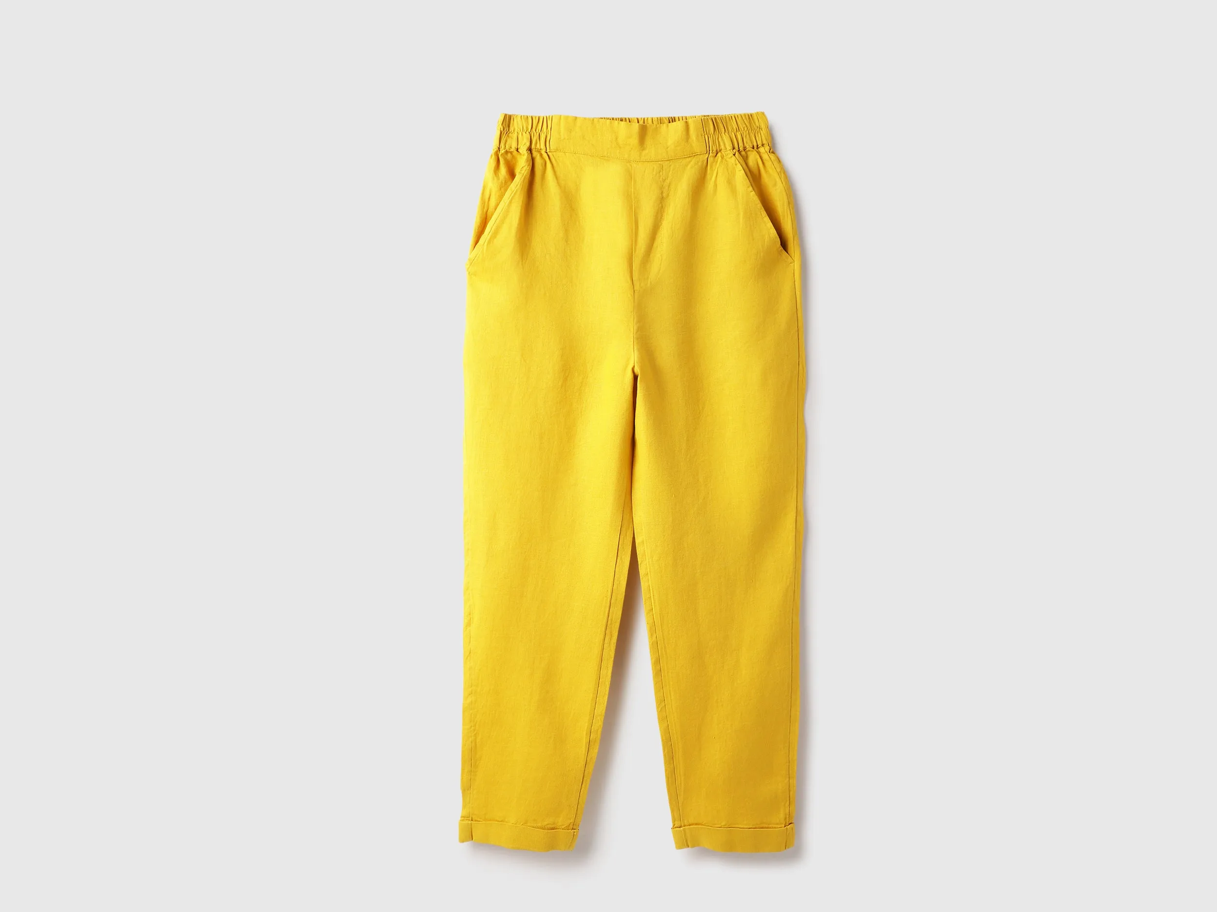 Solid Straight Fit Trousers