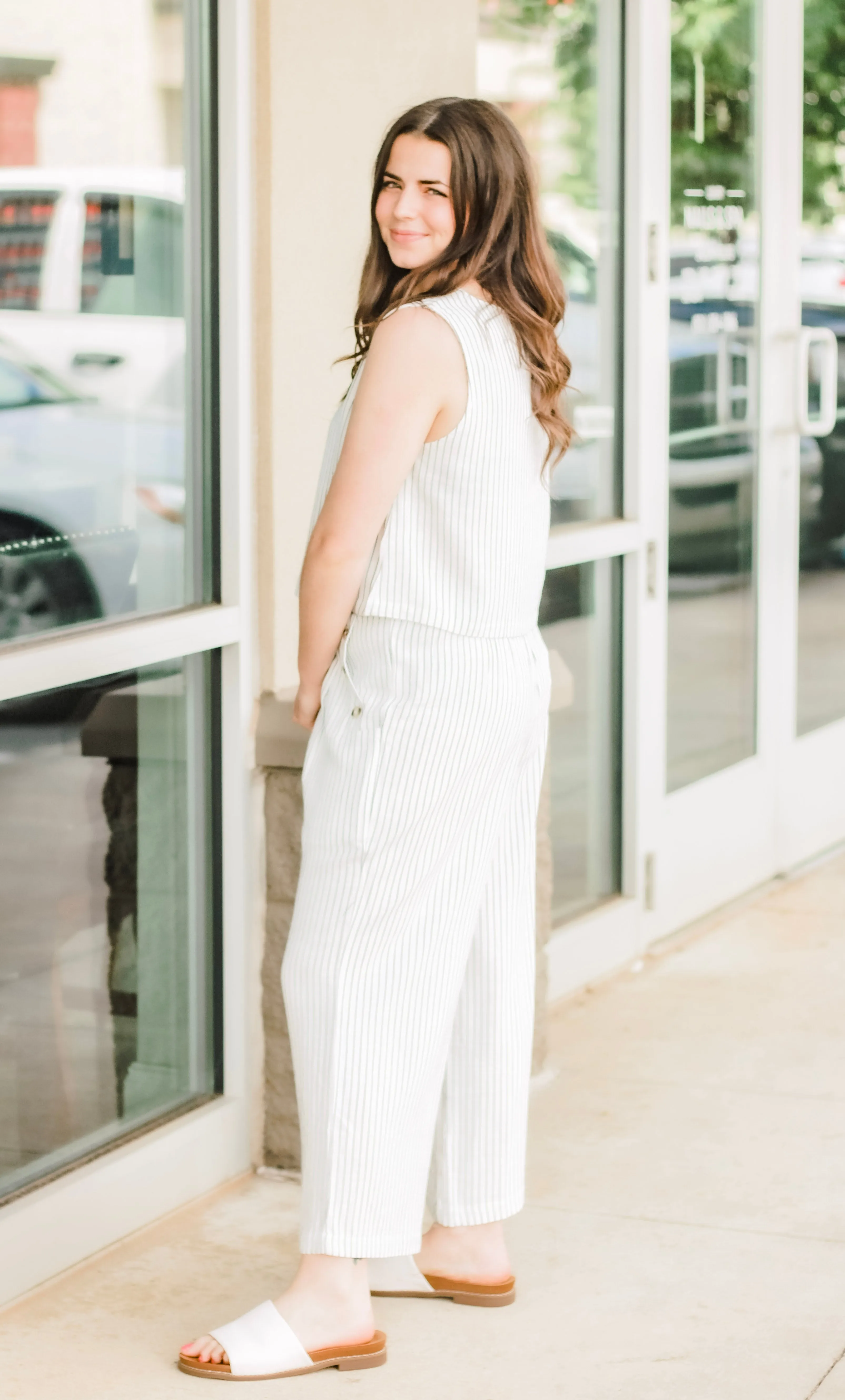 Something Striped Linen Pants