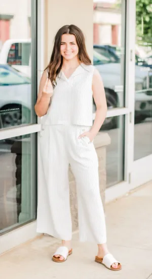 Something Striped Linen Pants