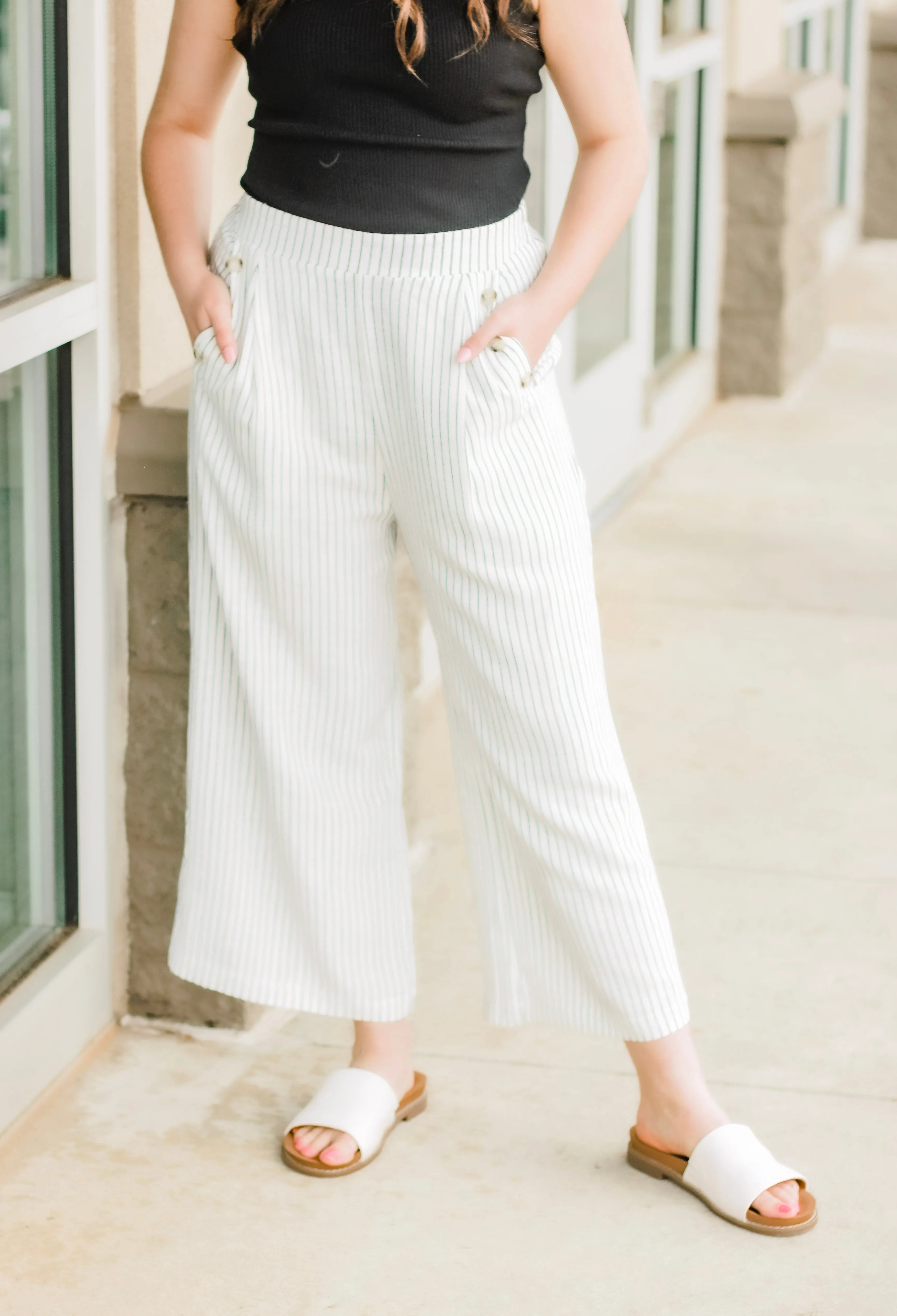 Something Striped Linen Pants