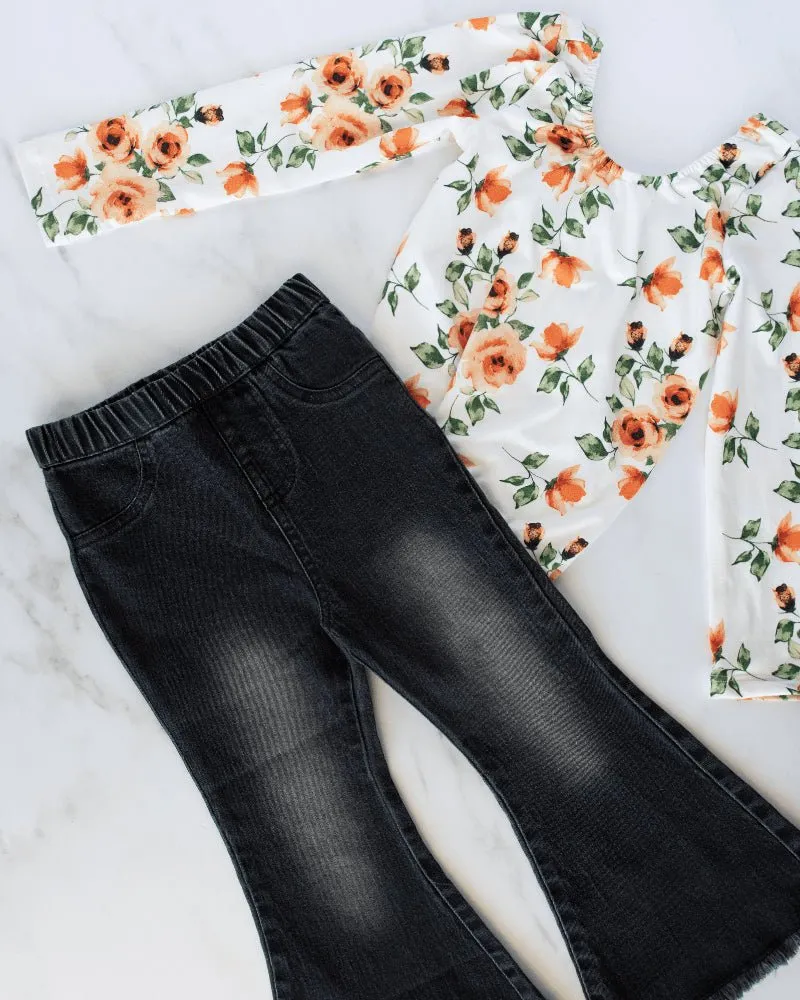 Sophie Denim Bell Bottoms - Black Wash