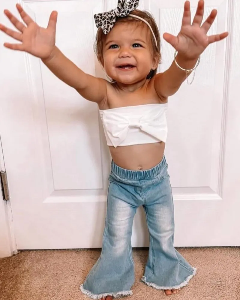 Sophie Denim Bell Bottoms - Light Wash by Bailey's Blossoms