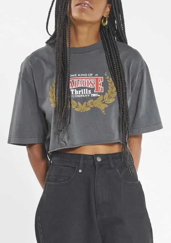 Speed Wreath Merch Super Crop Tee Merch Black
