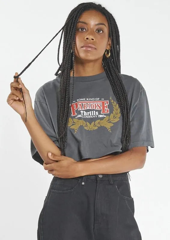 Speed Wreath Merch Super Crop Tee Merch Black