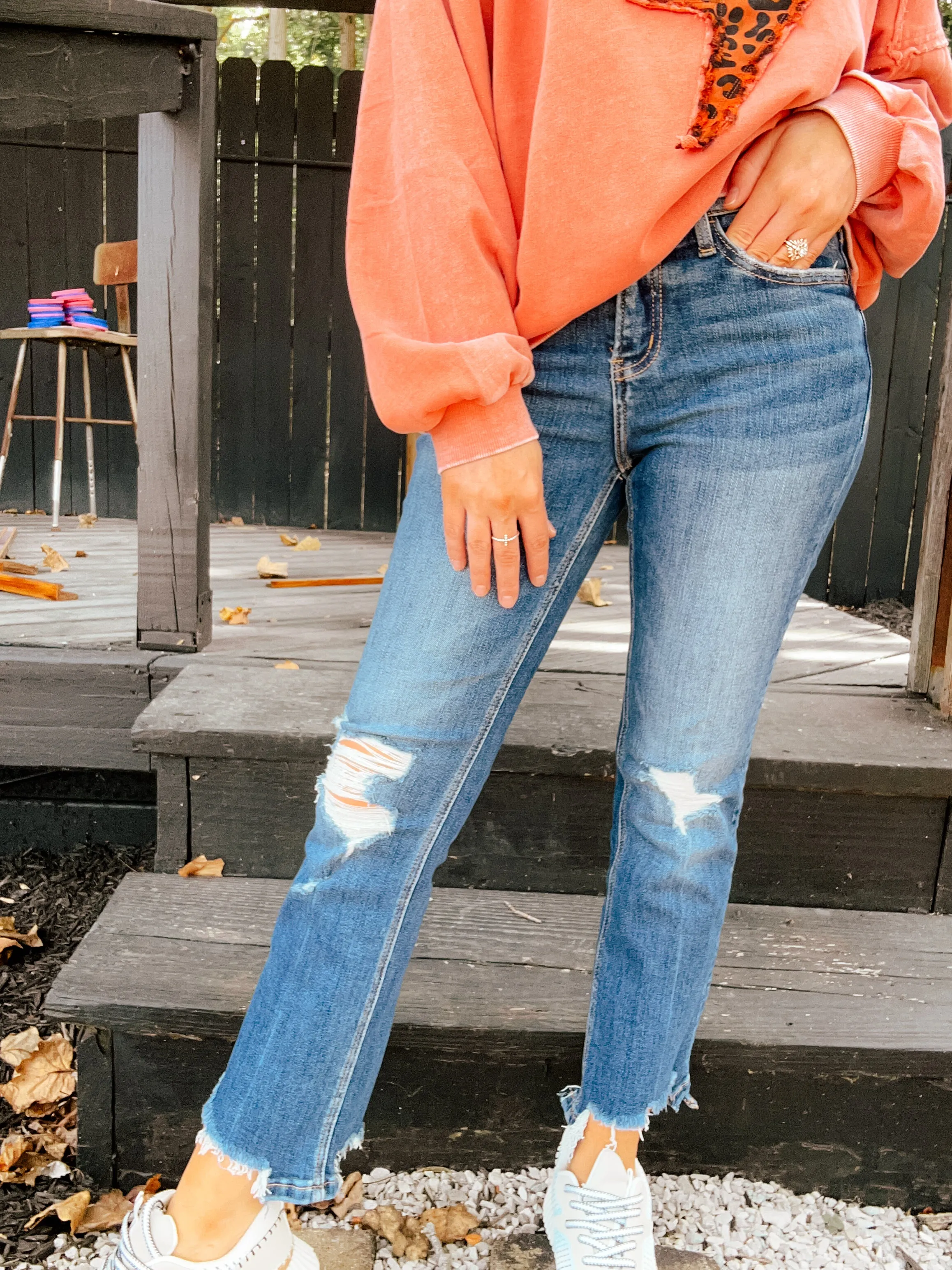 Spellbound Mid Rise Crop Kick Flare
