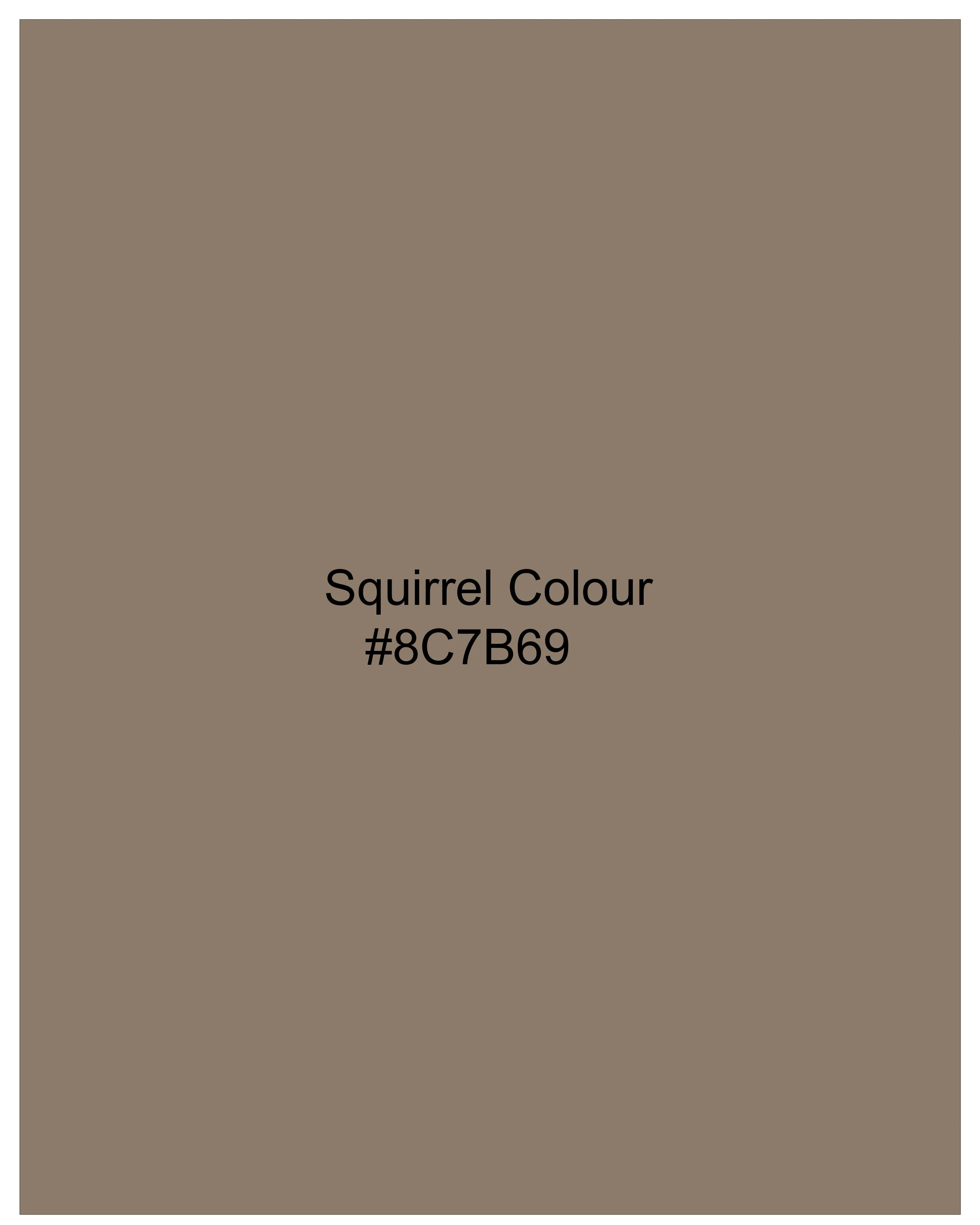 Squirrel Brown Velvet Double-Breasted Designer Blazer