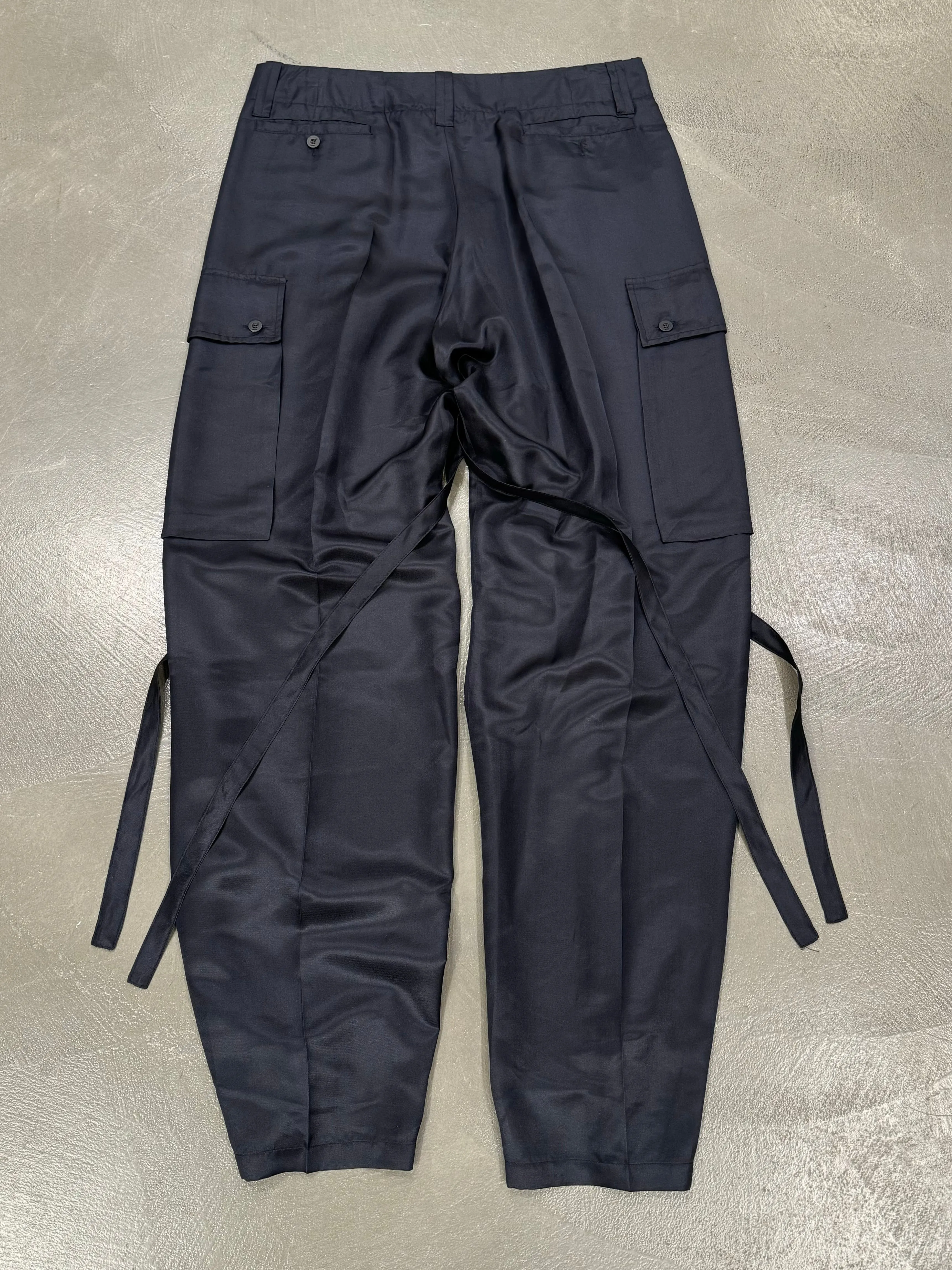 S/S 2001 Gucci by Tom Ford silk bondage cargo pants
