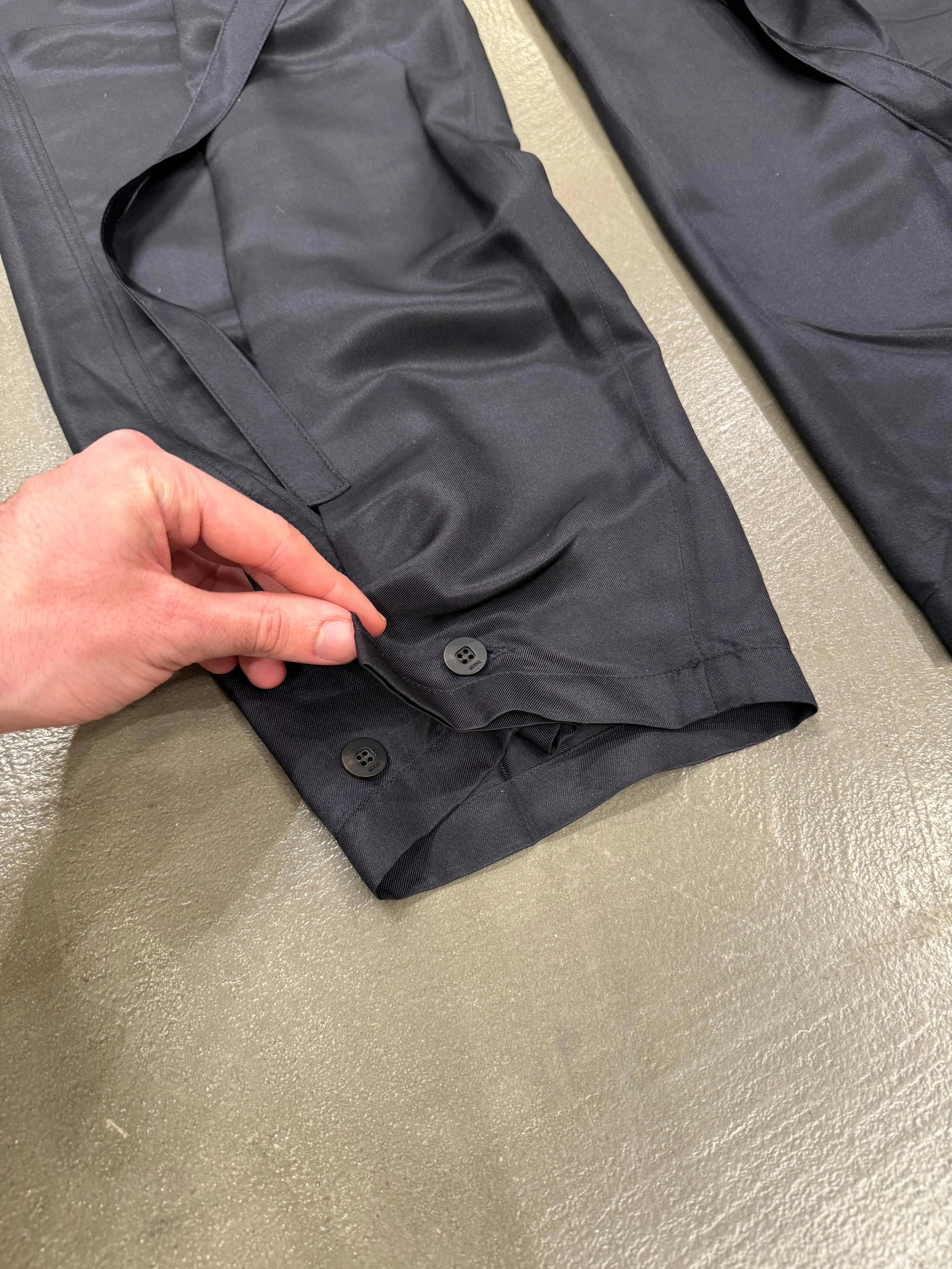 S/S 2001 Gucci by Tom Ford silk bondage cargo pants