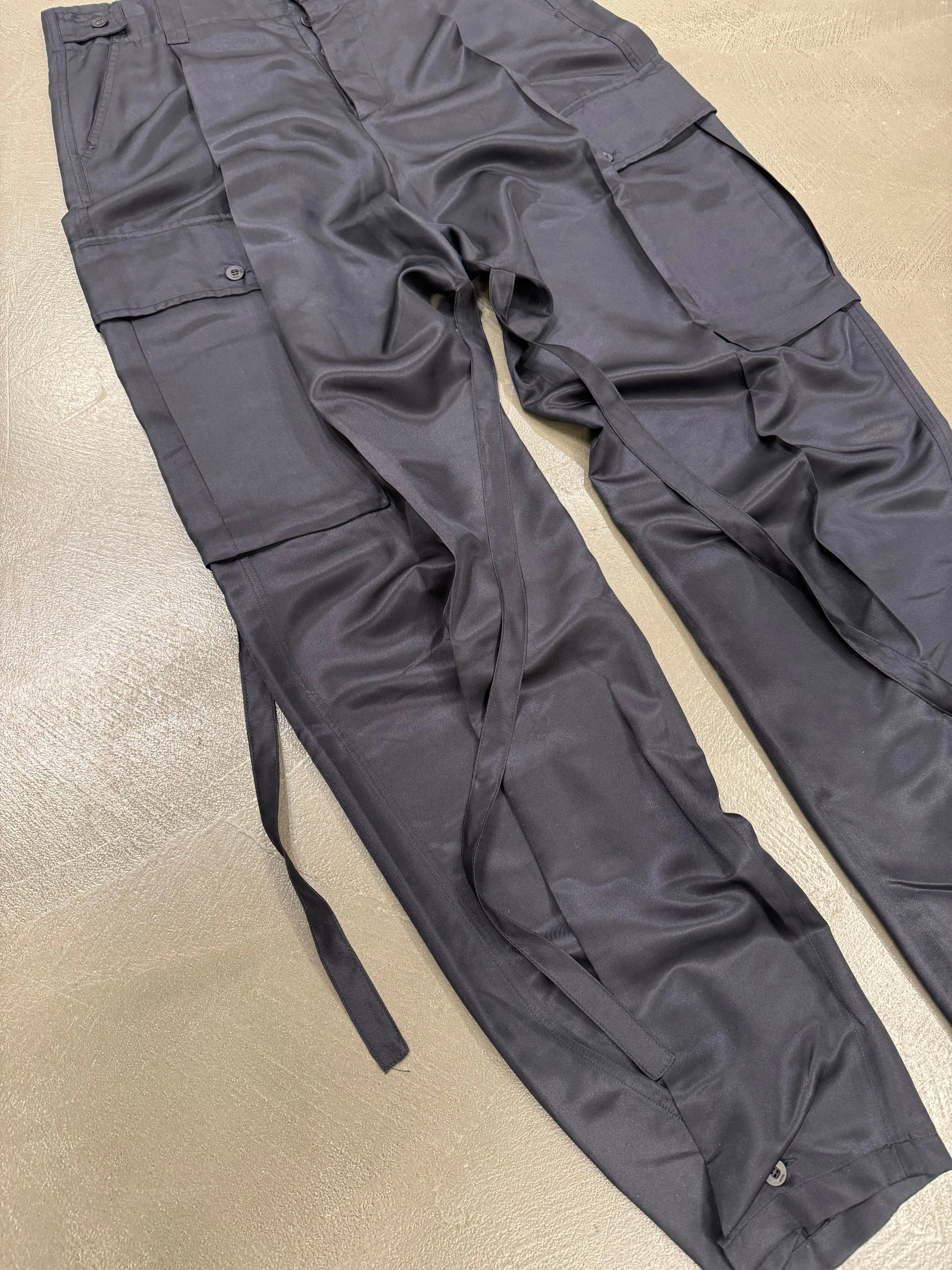 S/S 2001 Gucci by Tom Ford silk bondage cargo pants