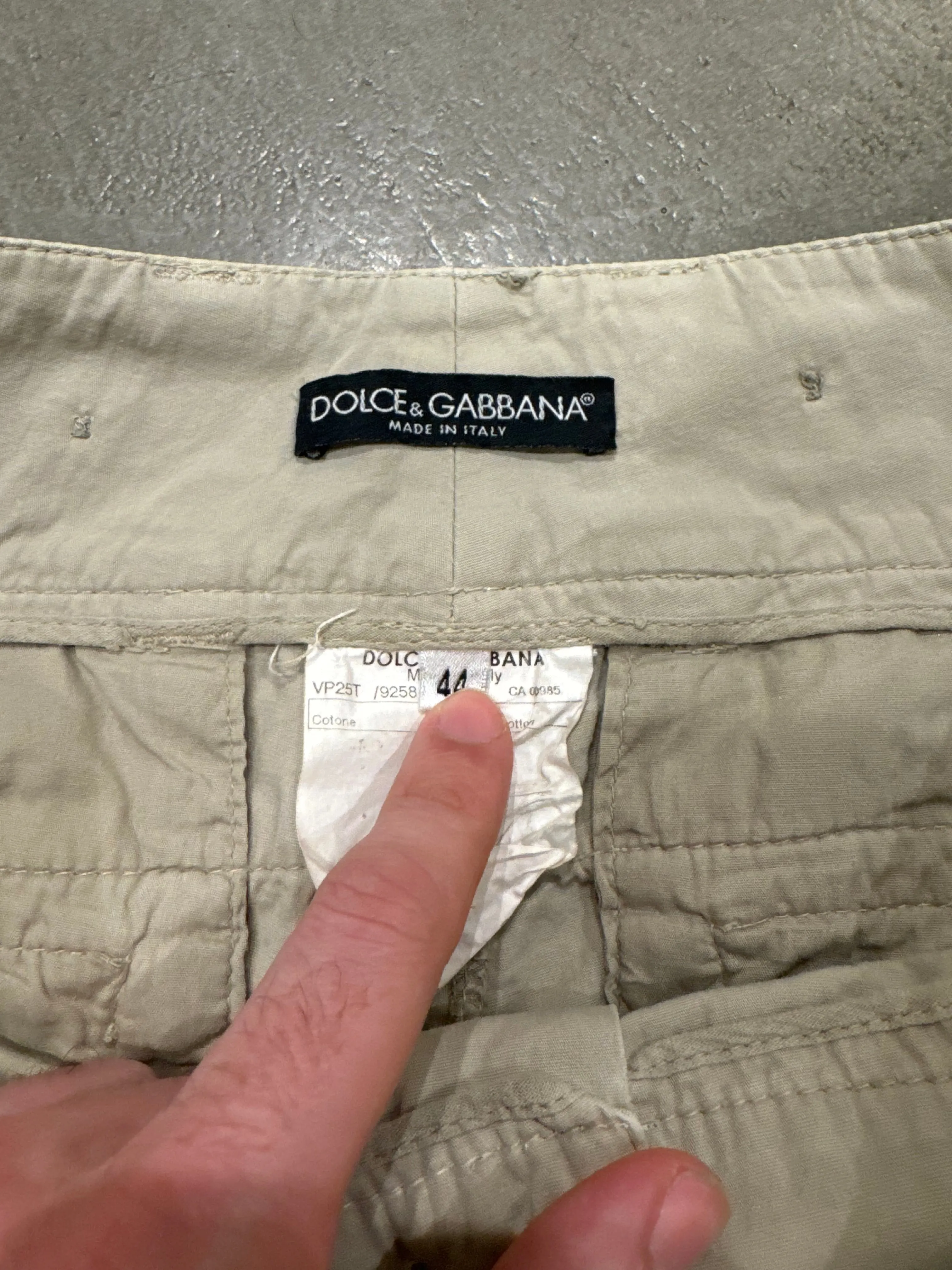 S/S2004 Dolce & Gabbana runway printed bondage cargo pants