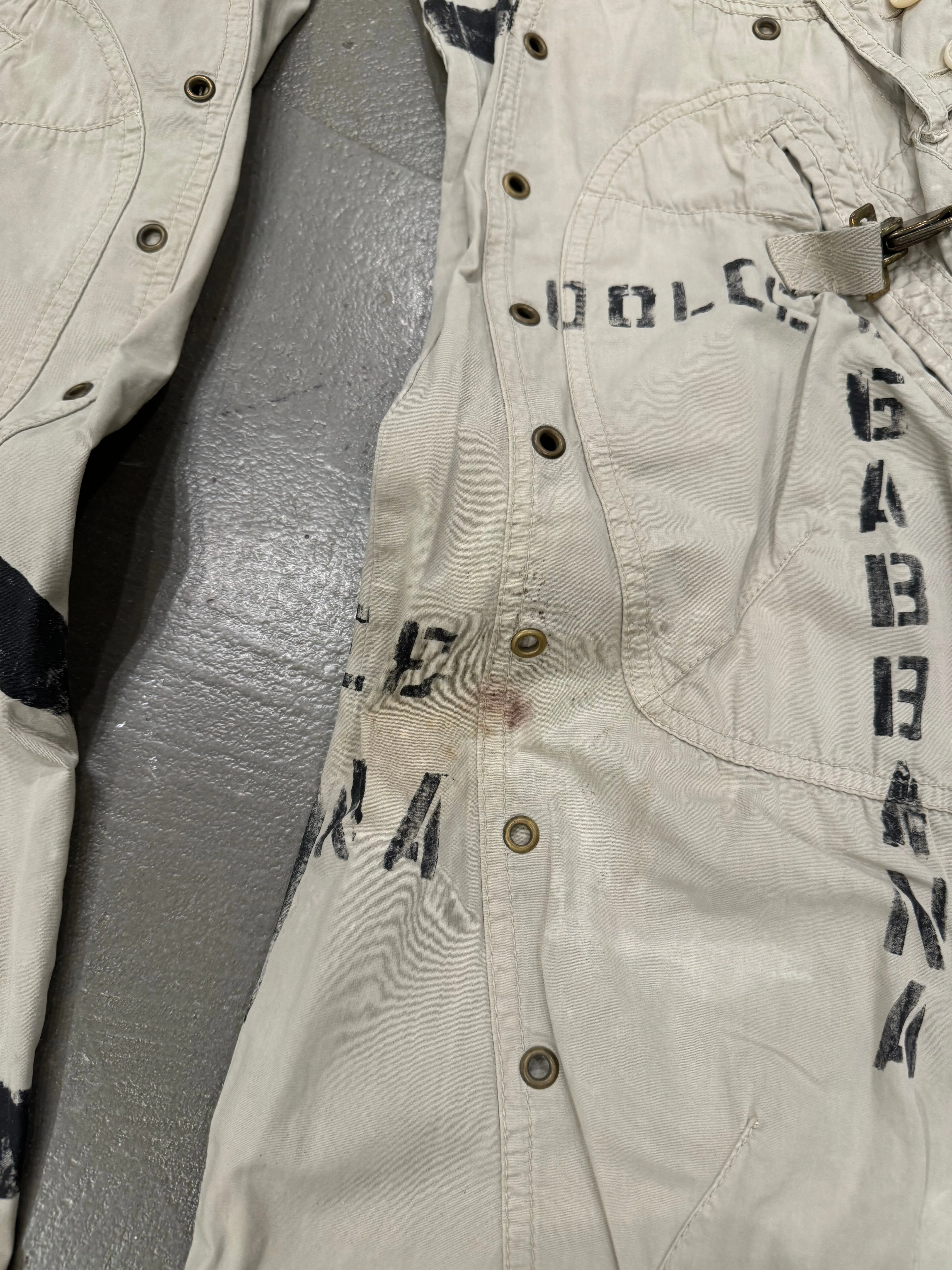 S/S2004 Dolce & Gabbana runway printed bondage cargo pants