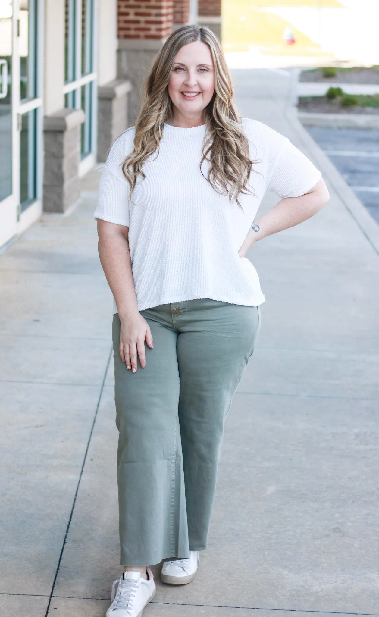 Staying Stylish in Faded Olive