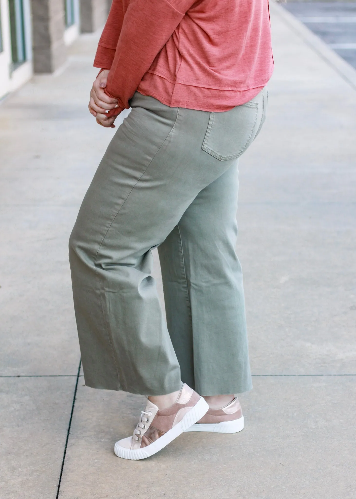 Staying Stylish in Faded Olive