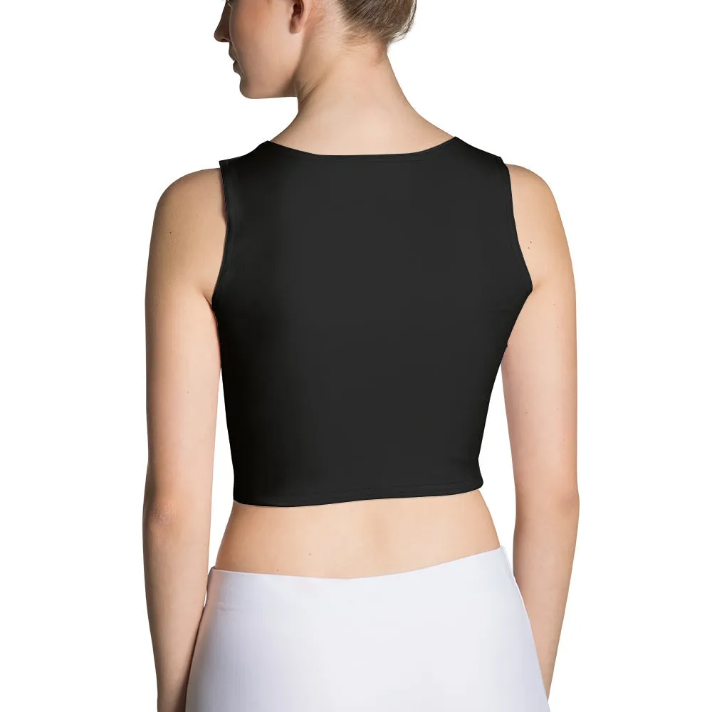 STFU Classic Logo Fitted Crop Top - Black