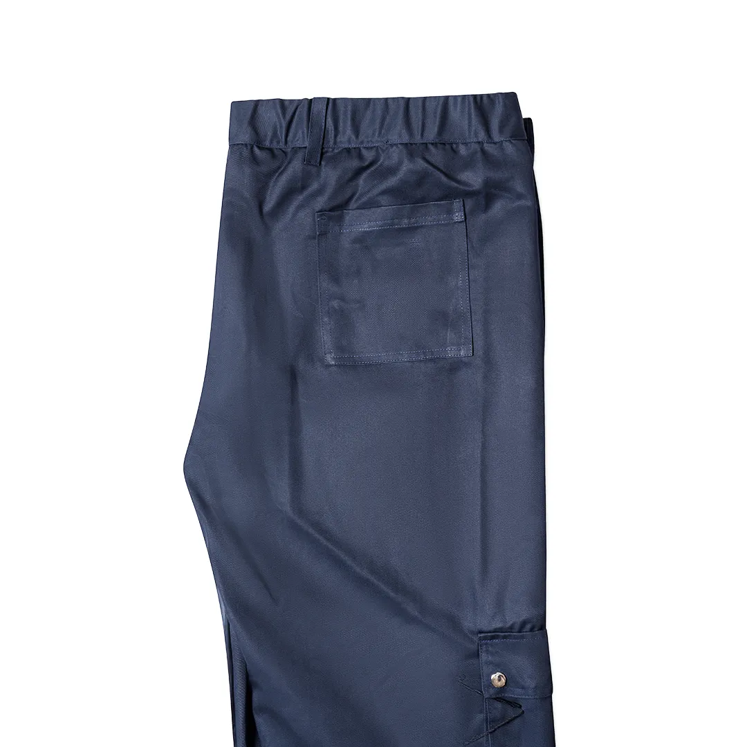 Stitches Cargo Pants Loose Fit - Navy Blue
