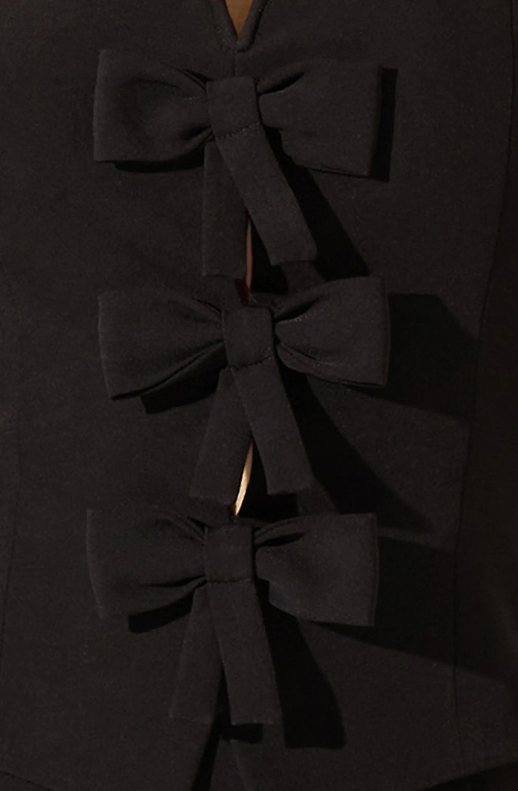 Strapless Layered Bow Mini Dress