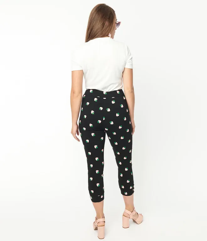 Strawberry Print Darienne Capris