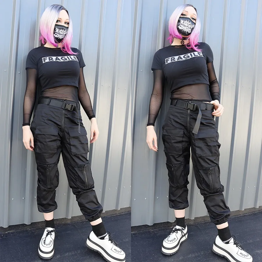 Street Look Solid Cargo Pockets Pants mp005944