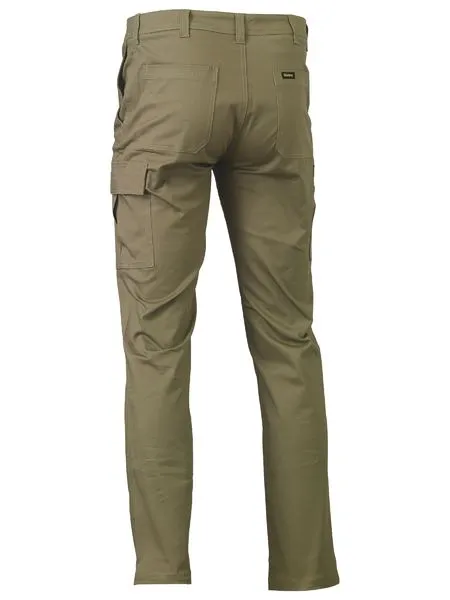 Stretch Cotton Drill Cargo Pants (Long)