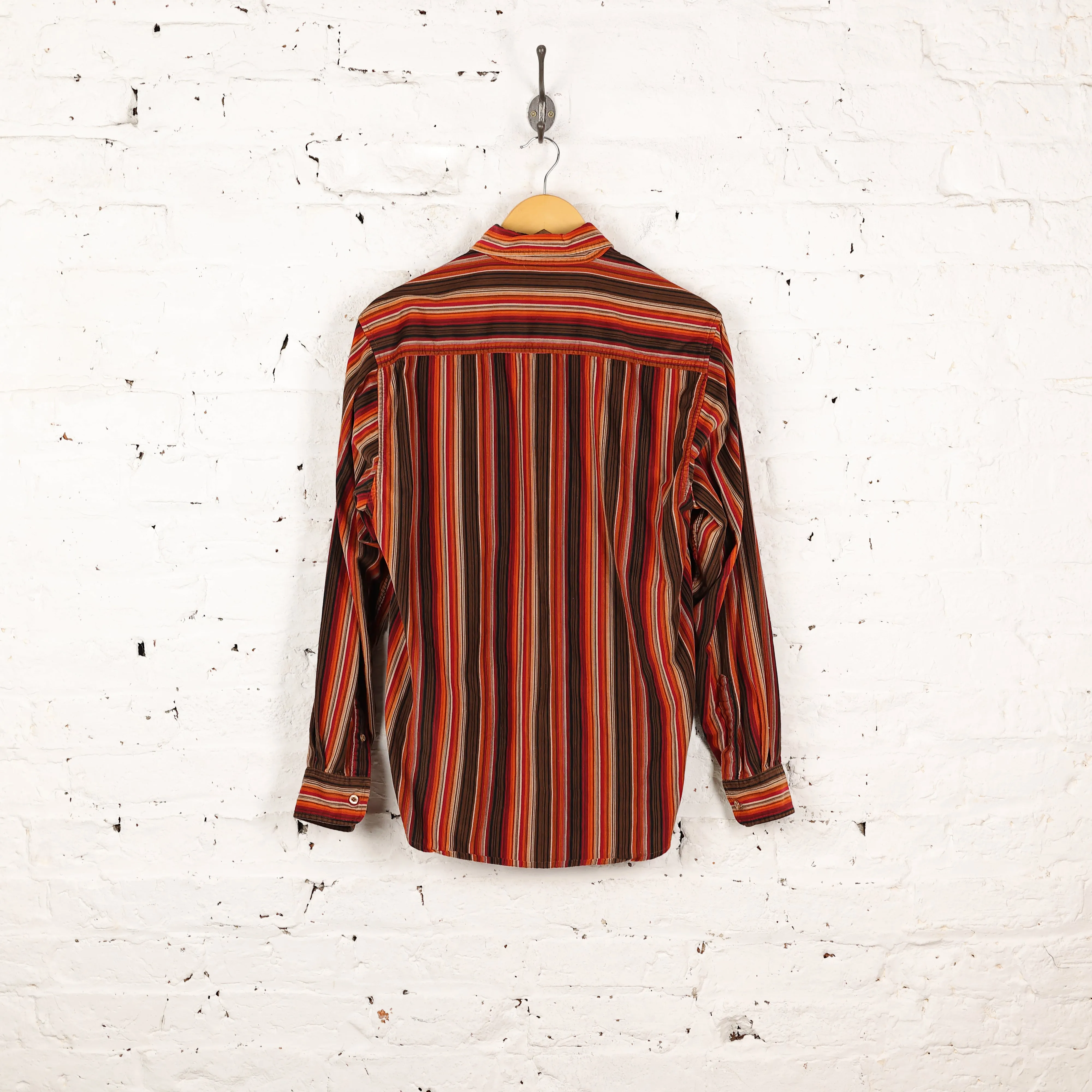 Striped Corduroy Shirt - Red - M