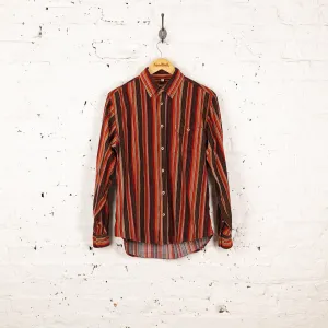 Striped Corduroy Shirt - Red - M